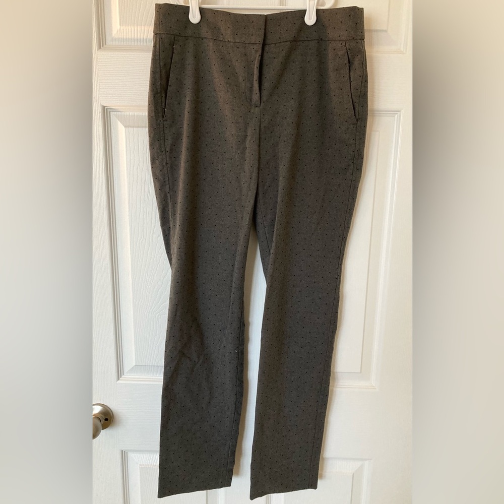LOFT gray polka dot dress pants. Marissa fit. Size 4 Tall